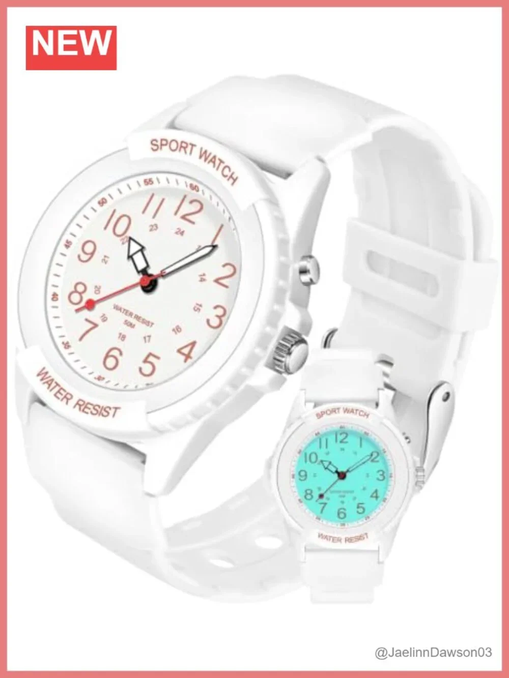 Women's Analog Watch Easy Read Night Light 50M Waterproof Nurse